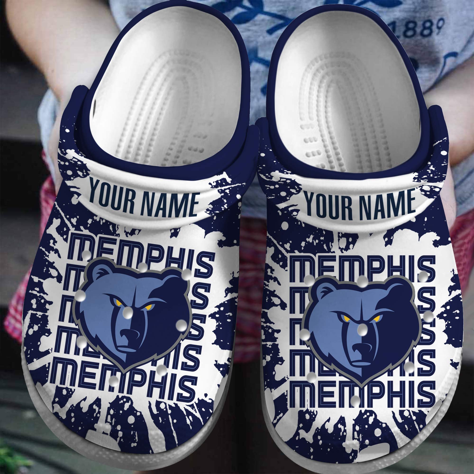 Memphis Grizzlies NBA Basketball Sport Crocs Crocband Clogs Shoes Comfortable For Men Women and Kids