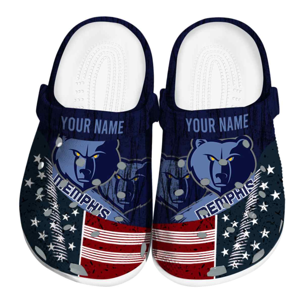 Memphis Grizzlies NBA Sport Crocs Crocband Clogs Shoes Comfortable For Men Women and Kids