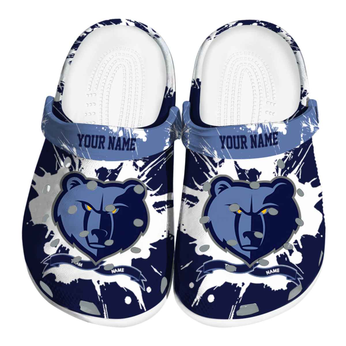 Memphis Grizzlies NBA Sport Crocs Crocband Clogs Shoes Comfortable For Men Women and Kids