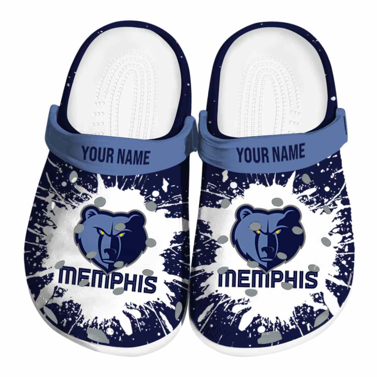 Memphis Grizzlies NBA Sport Crocs Crocband Clogs Shoes Comfortable For Men Women and Kids