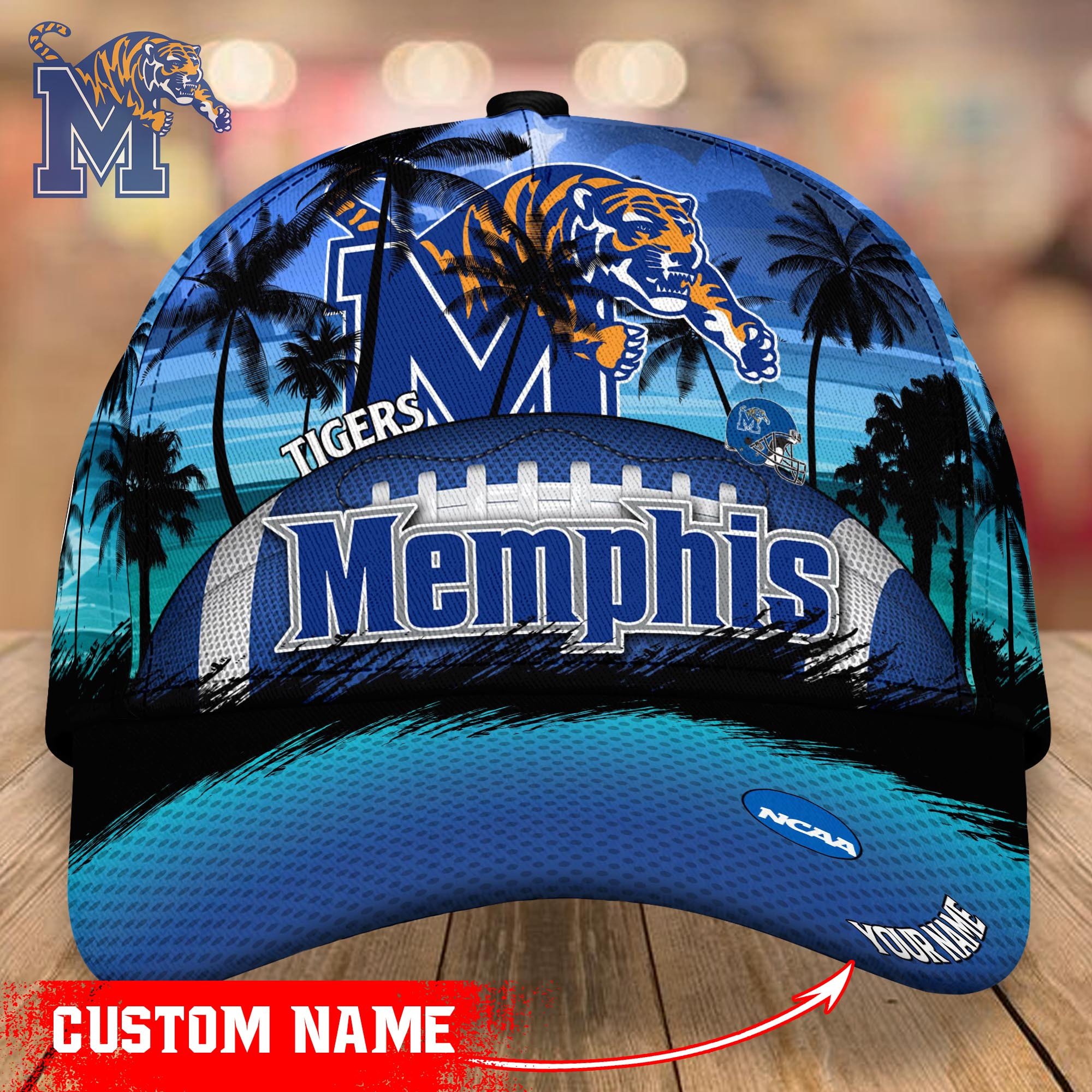 Memphis Tigers Custom Name Classic Caps Trucker Hats Custom Hats Gifts For Men & Women