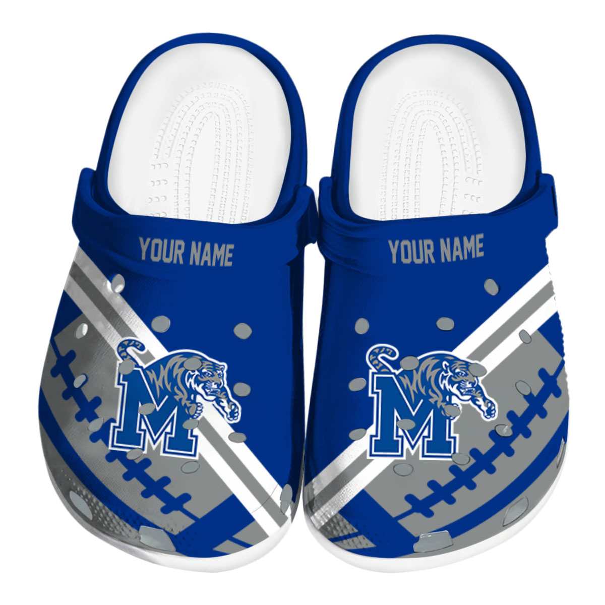 Memphis Tigers NCAA Sport Crocs Crocband Clogs Shoes Comfortable For Men Women and Kids