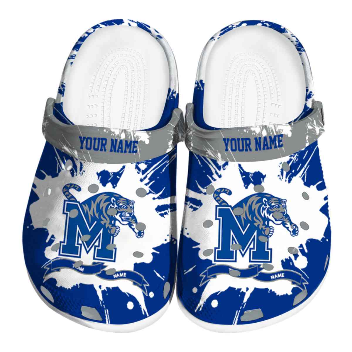 Memphis Tigers NCAA Sport Crocs Crocband Clogs Shoes Comfortable For Men Women and Kids