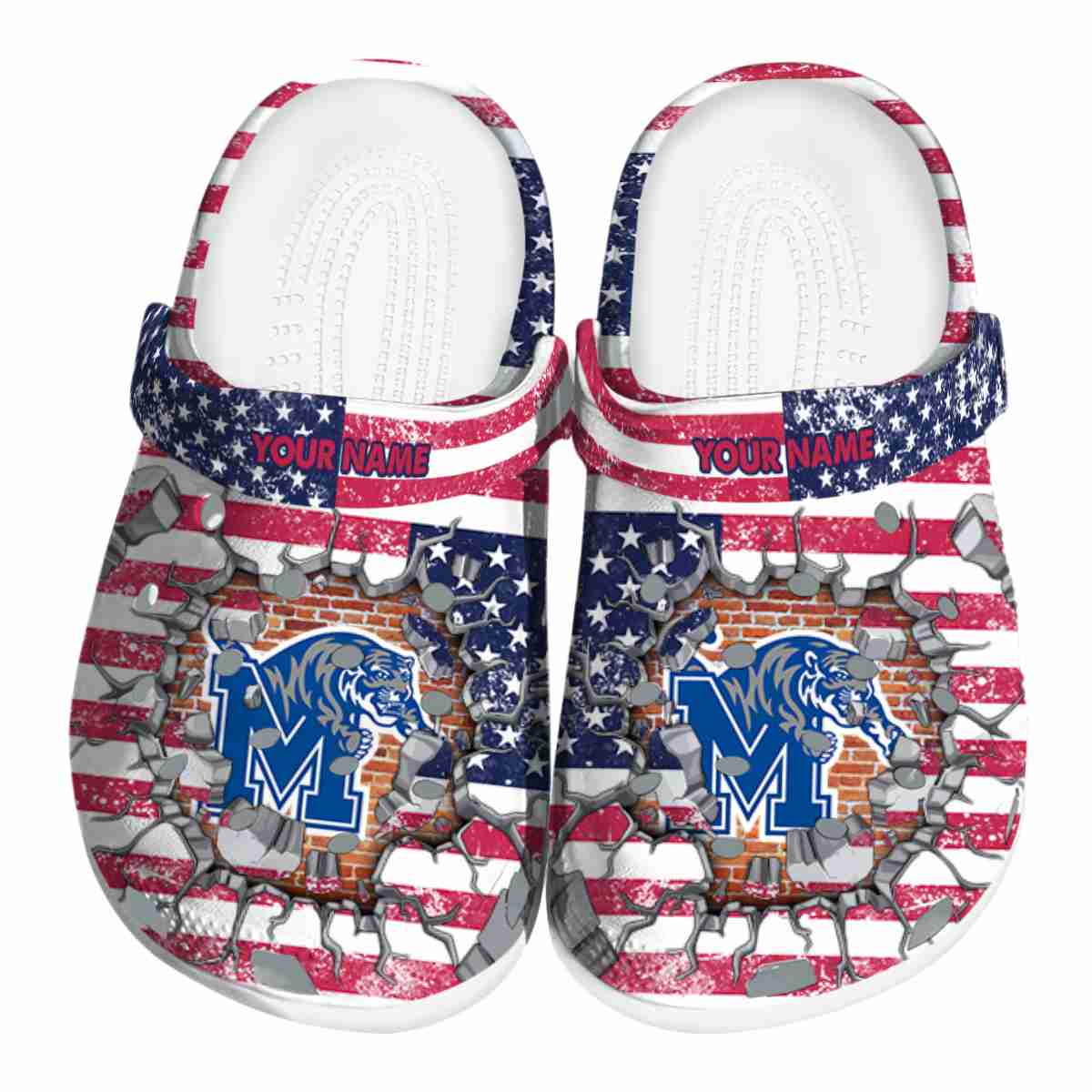 Memphis Tigers NCAA Sport Crocs Crocband Clogs Shoes Comfortable For Men Women and Kids