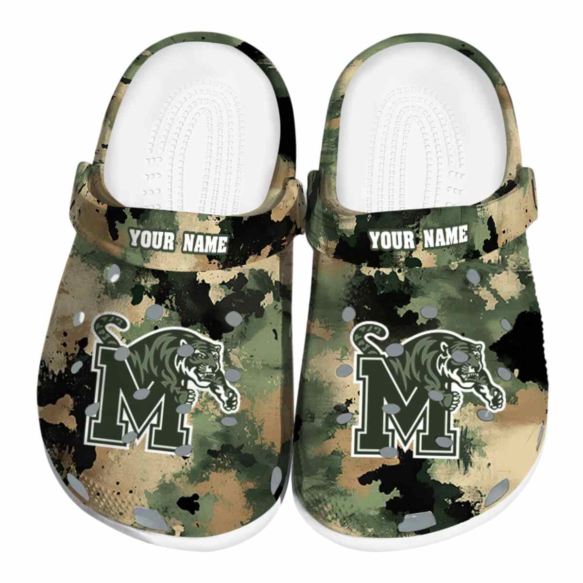 Memphis Tigers NCAA Sport Crocs Crocband Clogs Shoes Comfortable For Men Women and Kids