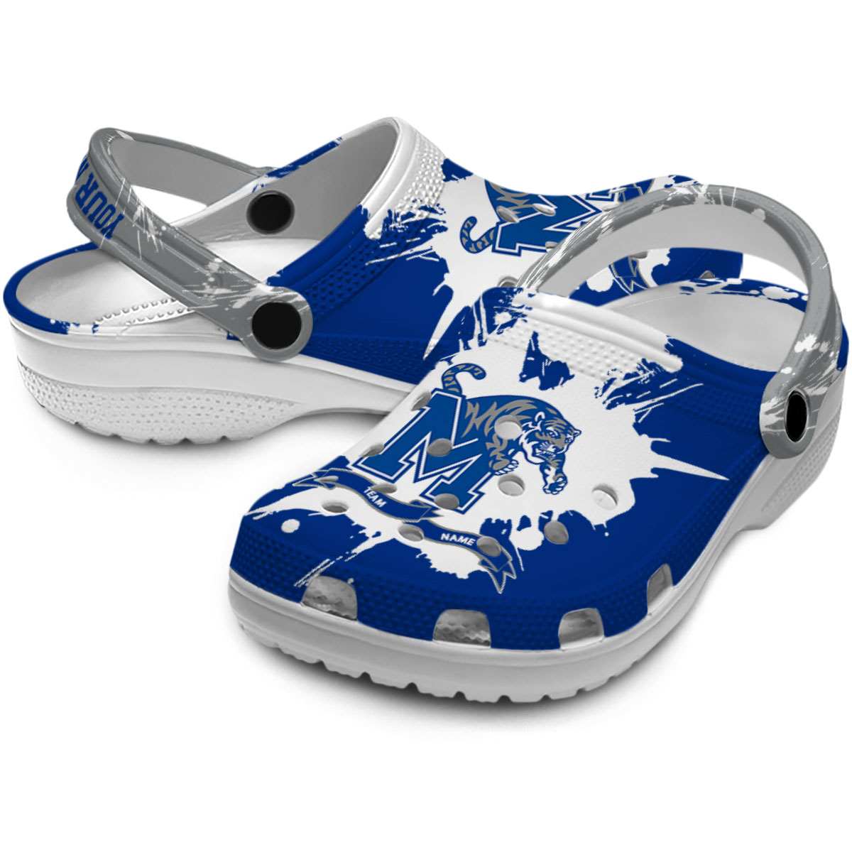 Memphis Tigers NCAA Sport Crocs Crocband Clogs Shoes Comfortable For Men Women and Kids - Image 3