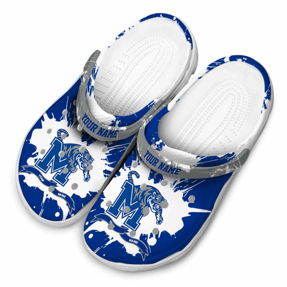 Memphis Tigers NCAA Sport Crocs Crocband Clogs Shoes Comfortable For Men Women and Kids - Image 4
