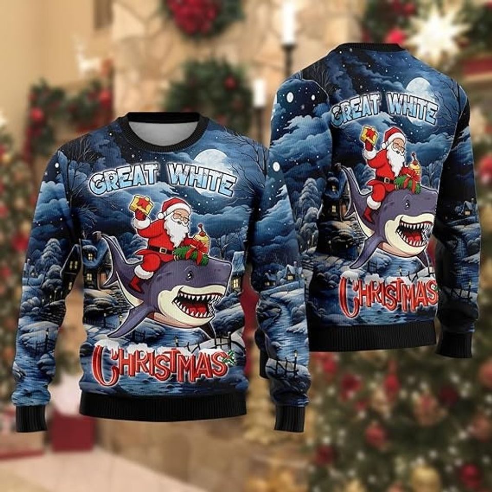 Men's Ugly Christmas Sweaters - Santa Claus Lovers