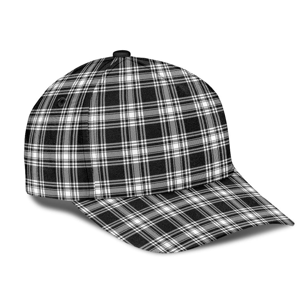 Menzies Black White Modern Tartan Baseball Cap K23 Trucker Hats Custom Hats Gifts For Men & Women