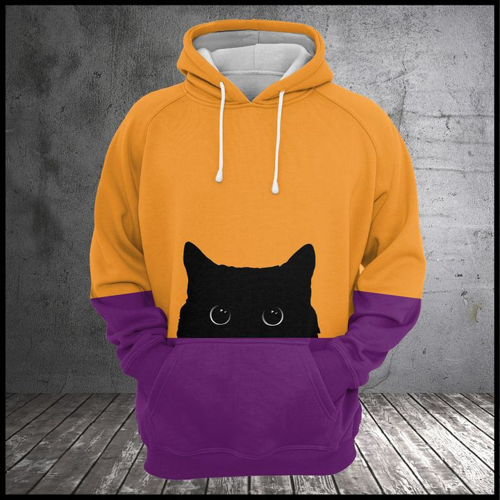 Meow Meow Black Cat 3D All Over Print Hoodie, Zip Hoodie