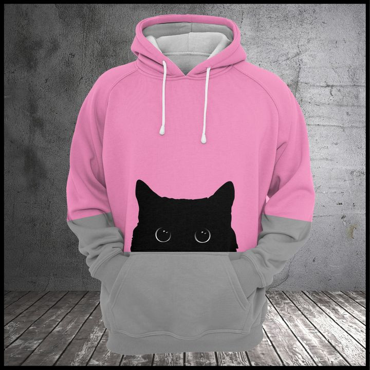 Meow Meow Black Cat 3D All Over Print Hoodie, Zip Hoodie