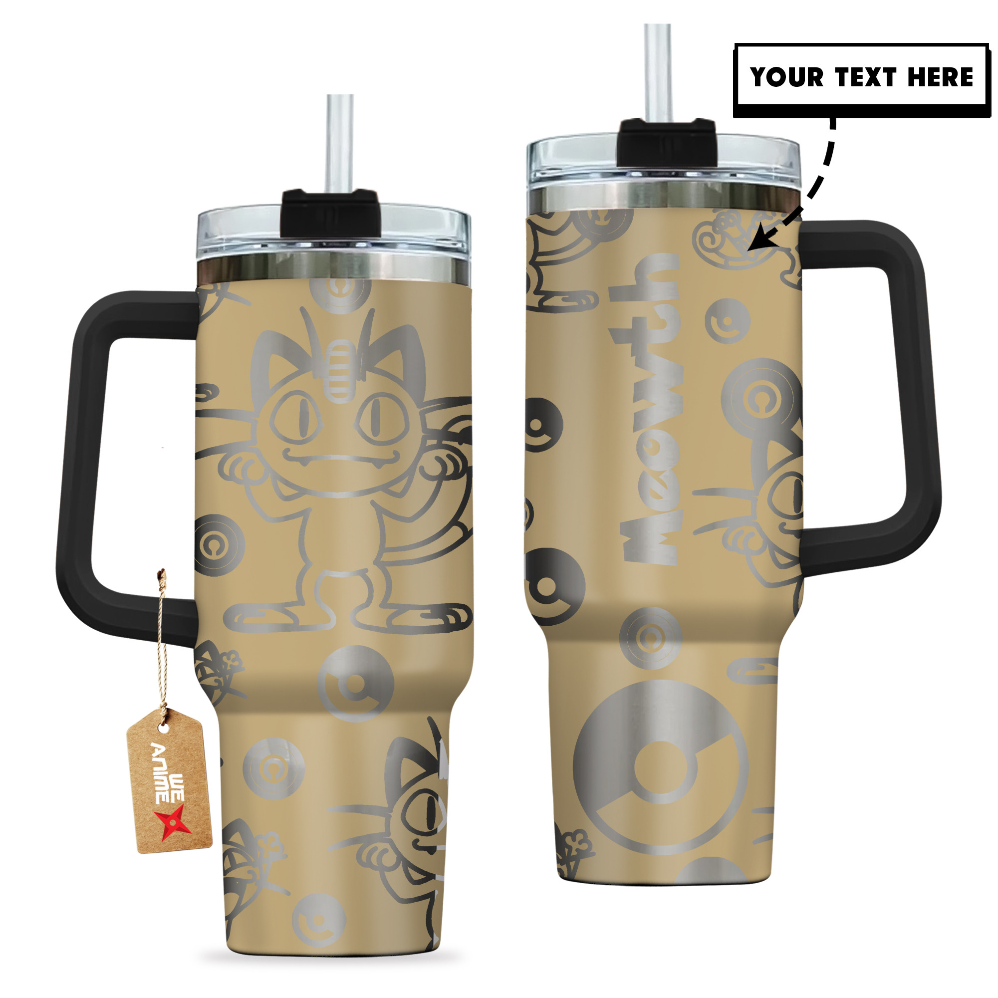 Meowth Pokemon Anime Custom Stanley Cup 40 oz 30 oz Tumbler With HandleTVC2301142 - Image 2