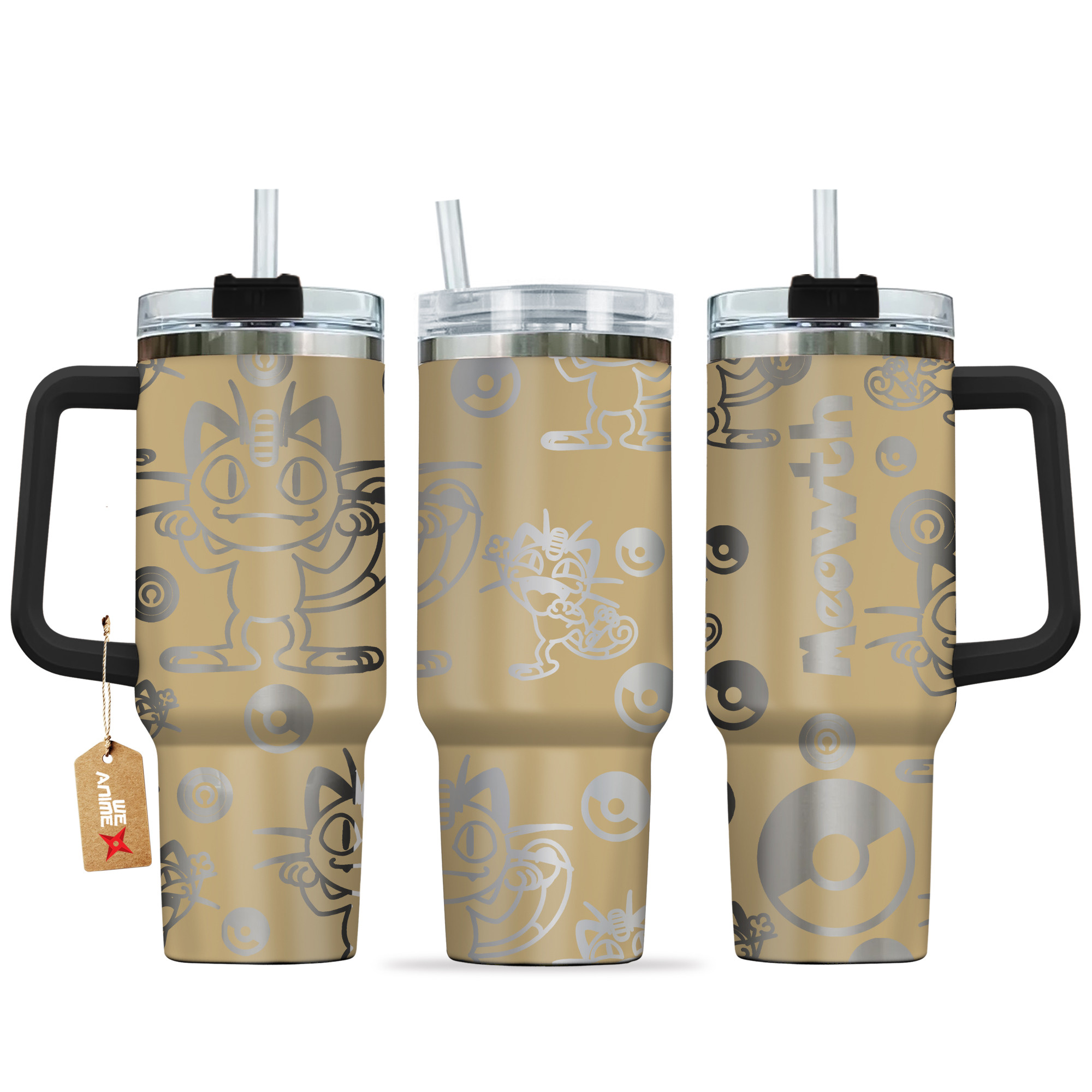 Meowth Pokemon Anime Custom Stanley Cup 40 oz 30 oz Tumbler With HandleTVC2301142