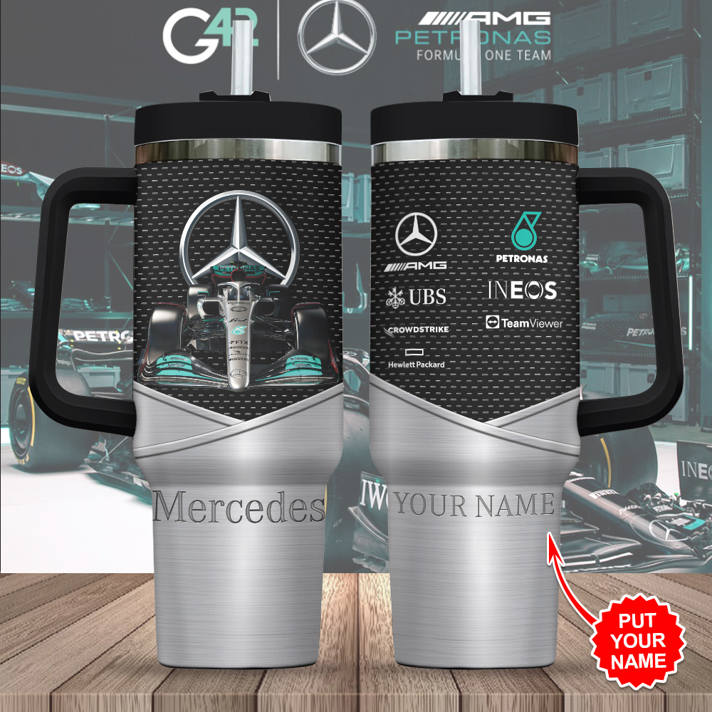 Mercedes-AMG Petronas F1 Custom Stanley Cup 40 oz 30 oz Tumbler With HandleTVC2301847