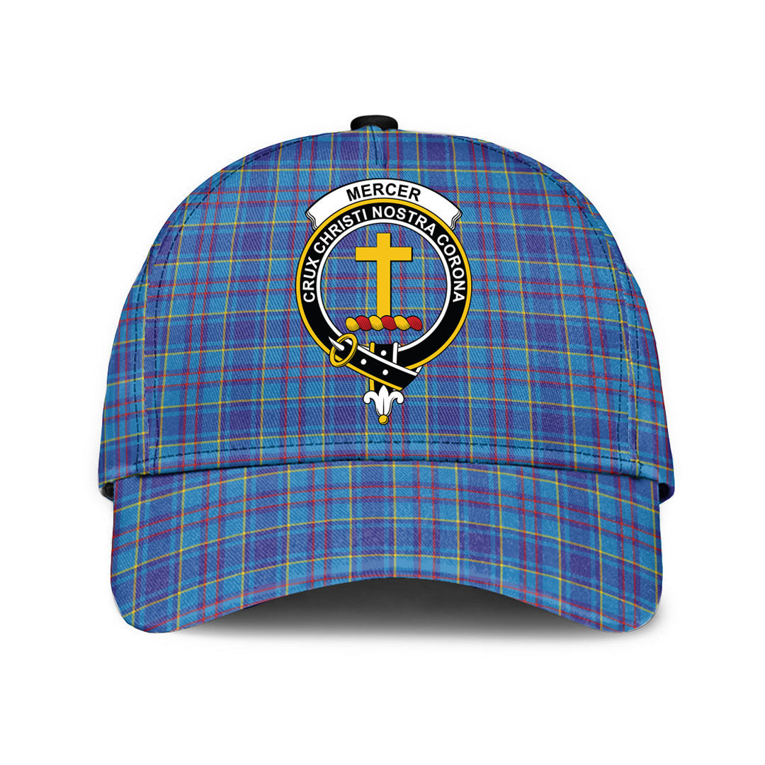 Mercer Modern Tartan Baseball Cap, Tartan Plaid Cap with Family Crest K23 Trucker Hats Custom Hats Gifts For Men & Women