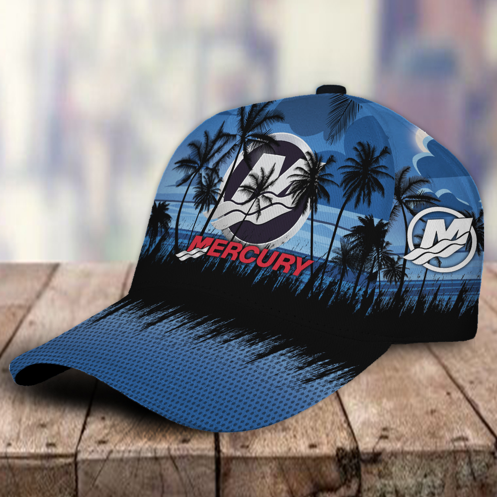 Mercury Marine 3D Classic Cap Hawaiian Tropical Car Motor Brand Hats Trucker Hats Custom Hats Gifts For Men & Women