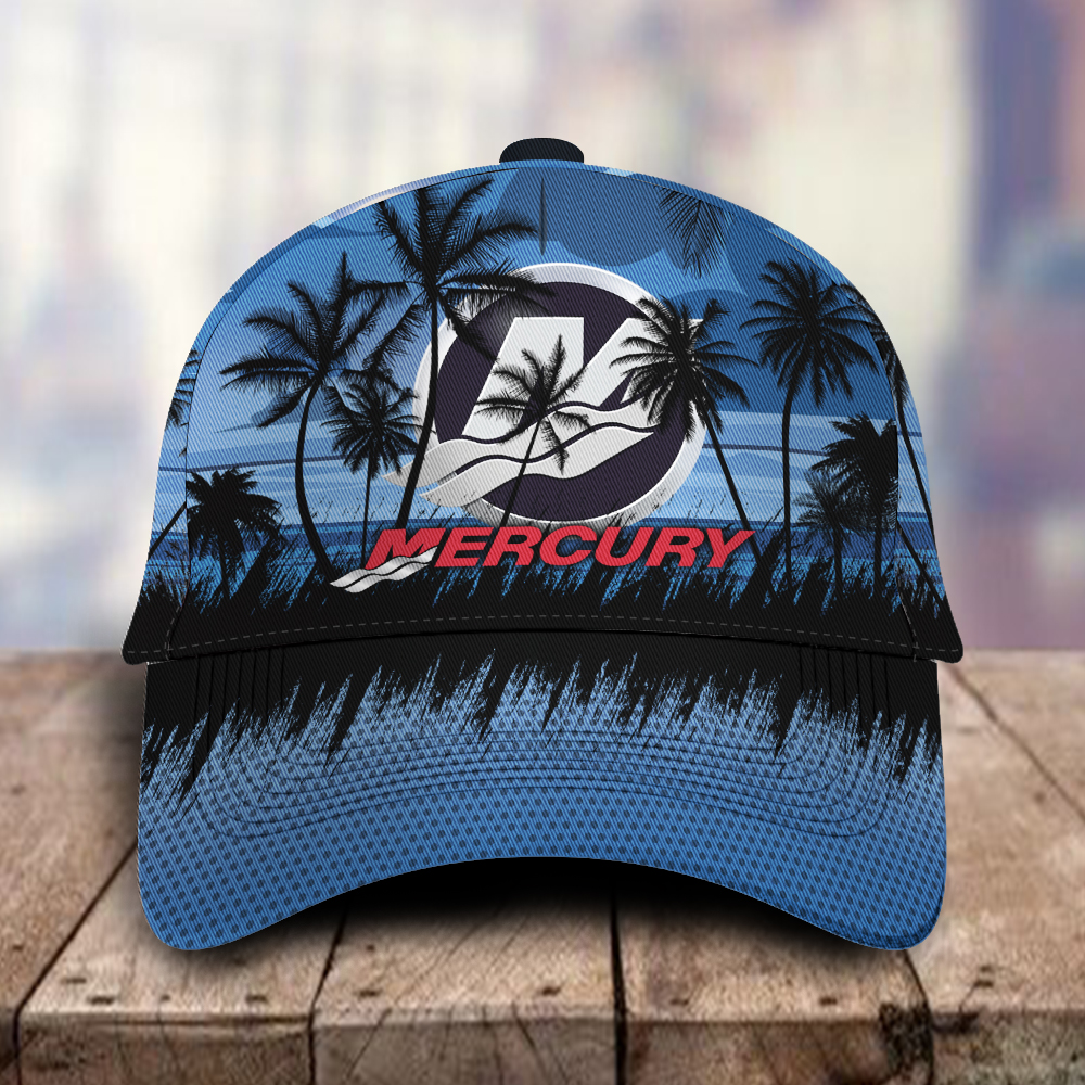 Mercury Marine 3D Classic Cap Hawaiian Tropical Car Motor Brand Hats Trucker Hats Custom Hats Gifts For Men & Women
