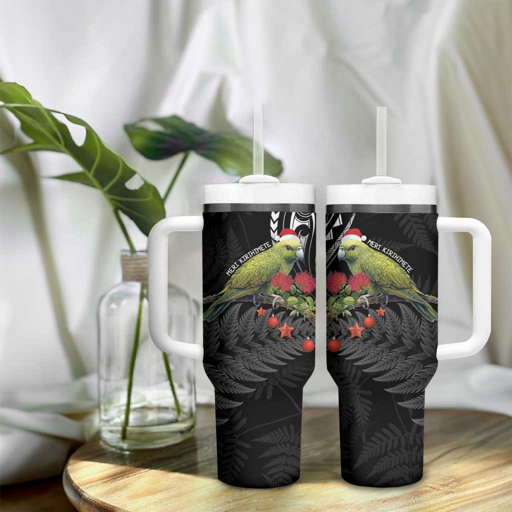 Meri Kirihimete Kakapo Black Silver Fern Christmas Custom Stanley Cup 40 oz 30 oz Tumbler With HandleTVC2301380 - Image 9