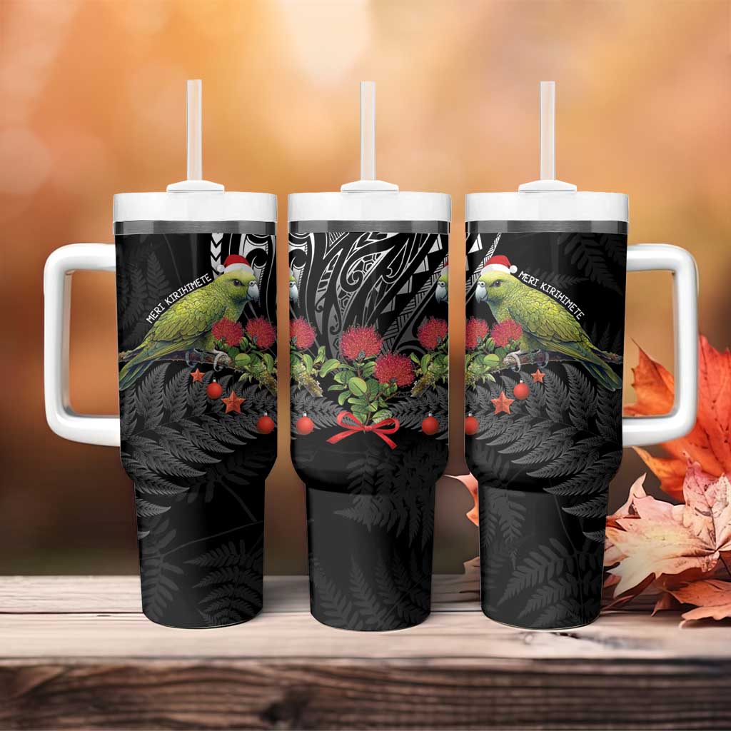 Meri Kirihimete Kakapo Black Silver Fern Christmas Custom Stanley Cup 40 oz 30 oz Tumbler With HandleTVC2301380 - Image 4