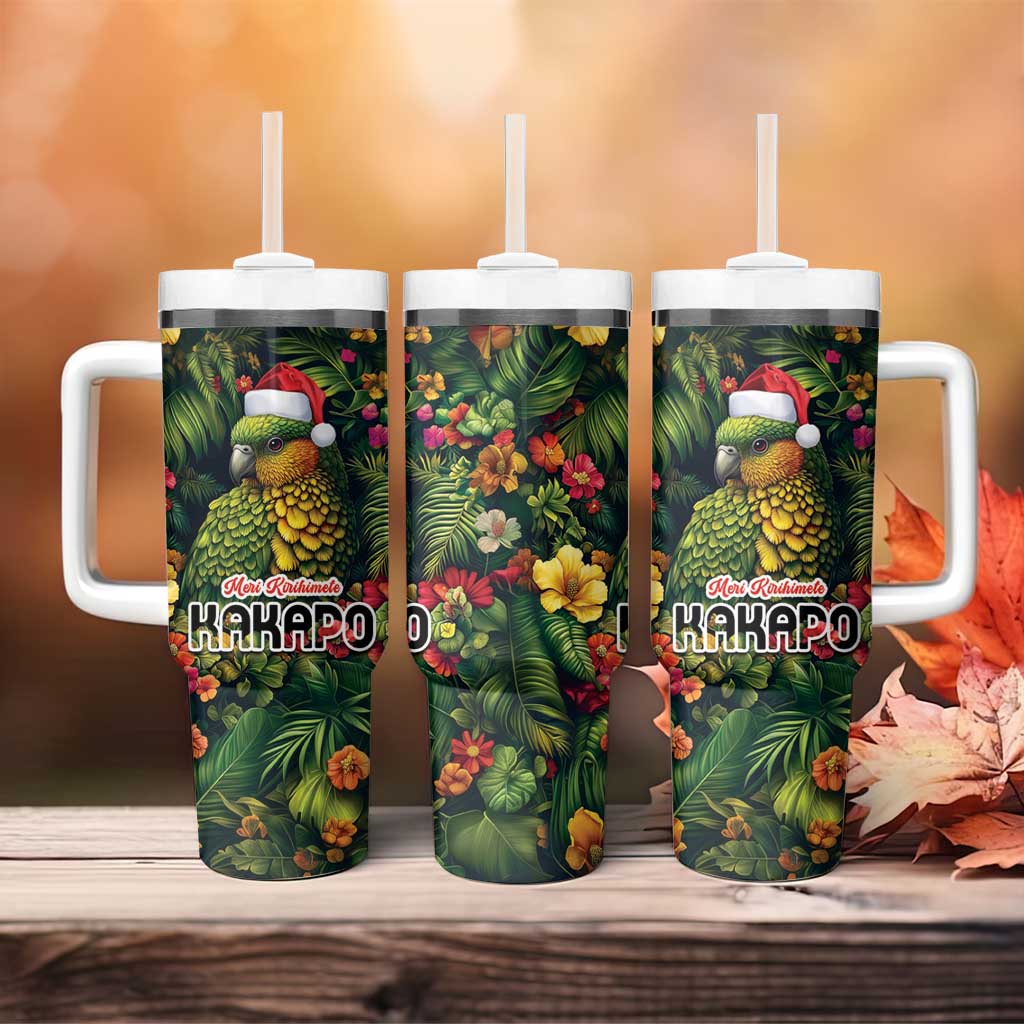 Meri Kirihimete Kakapo New Zealand Christmas with Tropical Vibe Custom Stanley Cup 40 oz 30 oz Tumbler With HandleTVC2301325