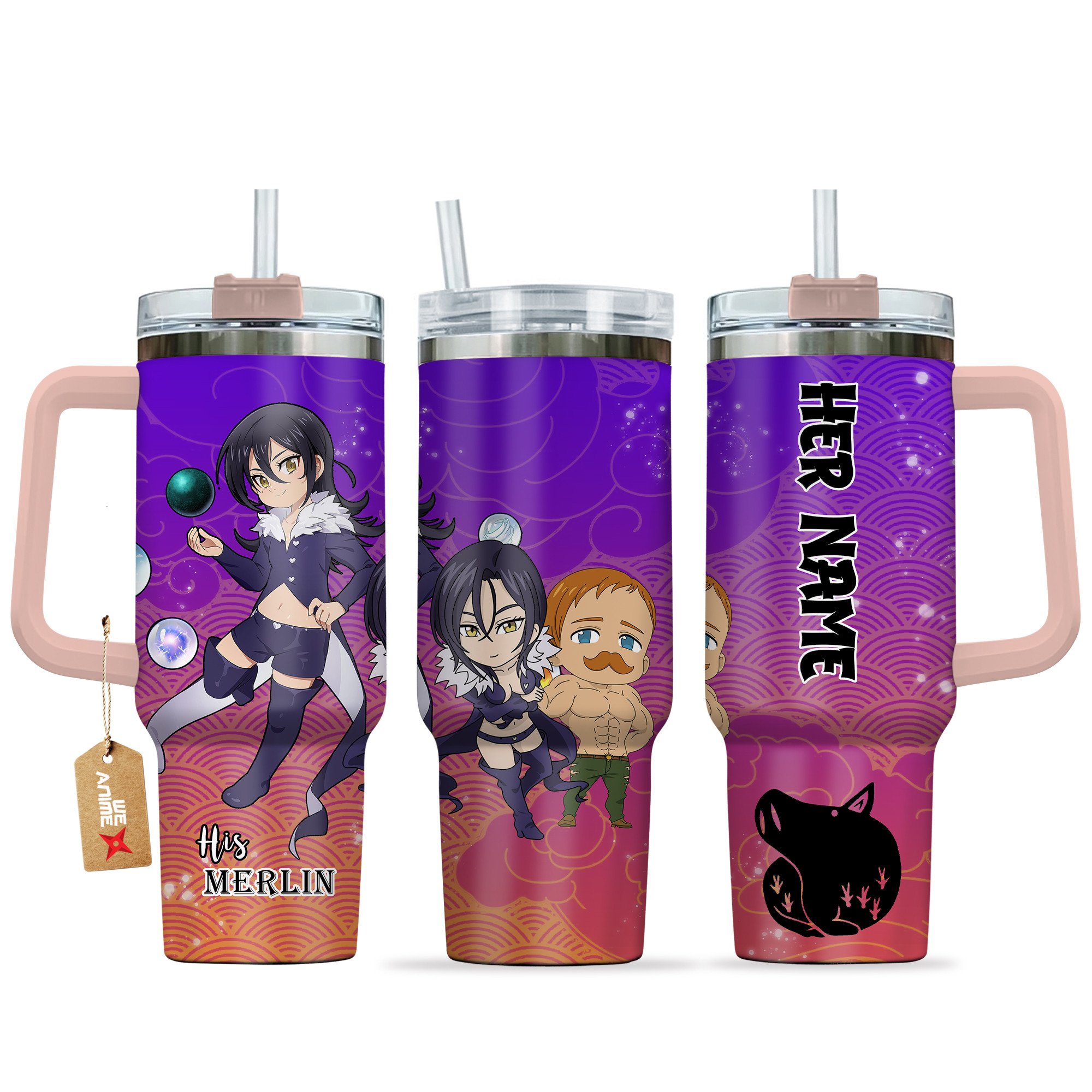 Merlin Nanatsu No Taizai Anime Valentine Custom Stanley Cup 40 oz 30 oz Tumbler With HandleTVC2301167