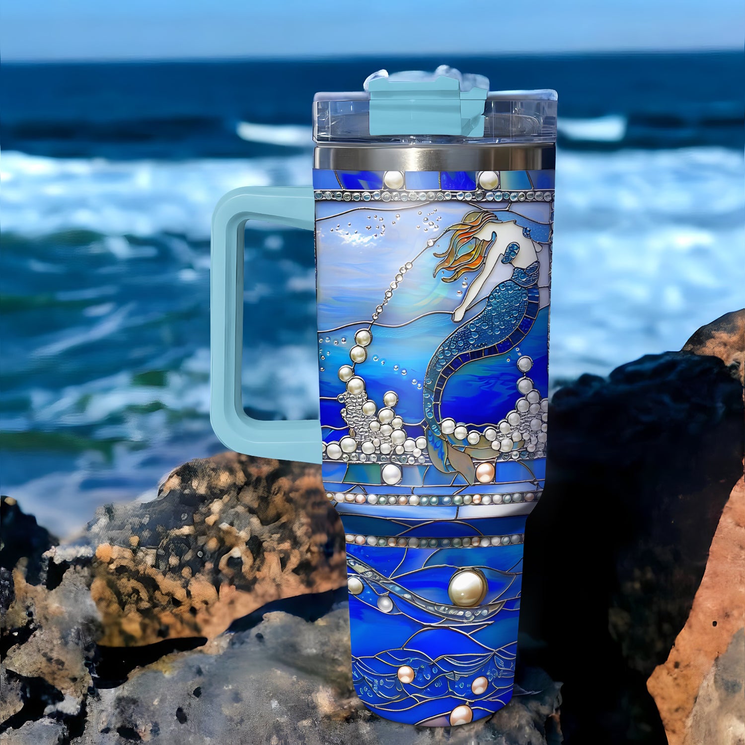 Mermaid And Pearls Custom Stanley Cup 40 oz 30 oz Tumbler With HandleTVC2301725