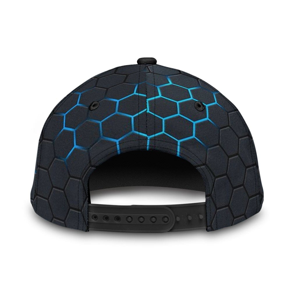 Mermaid Baseball Cap Mermaid Blue Ocean Carbon Hexagon PatternClassic Hat Trucker Hats Custom Hats Gifts For Men & Women