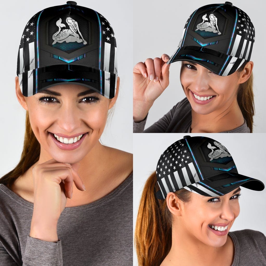 Mermaid Baseball Cap Mermaid Hologram US FlagClassic Hat Trucker Hats Custom Hats Gifts For Men & Women