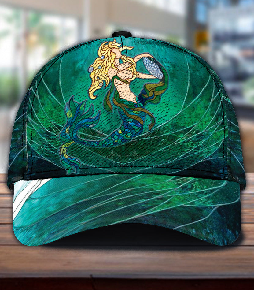 Mermaid Classic Cap, Gift for Mermaid Lovers Trucker Hats Custom Hats Gifts For Men & Women
