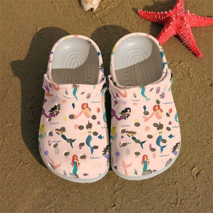 Mermaid Pattern Classic Clogs Shoes