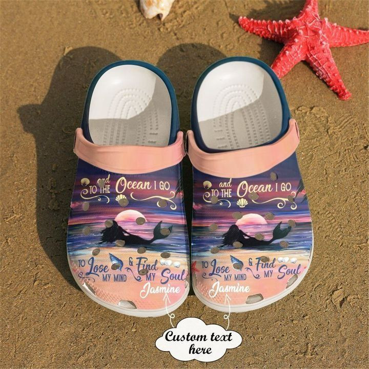 Mermaid Personalized To The Ocean I Go Classic Clogs Shoes
