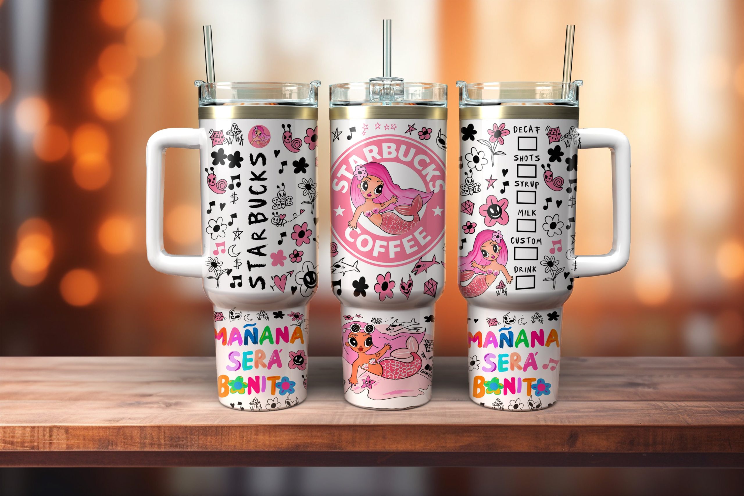 Mermaid Starbucks Coffee Custom Stanley Cup 40 oz 30 oz Tumbler With HandleTVC2301878