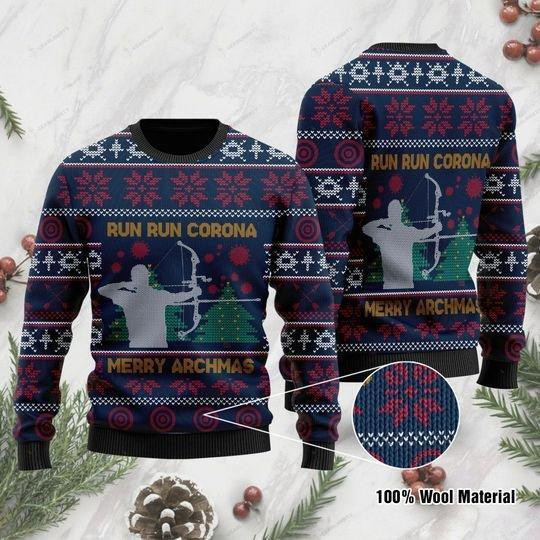 Merry Archery Ugly Christmas Sweater Adult 3D Funny Matching for family