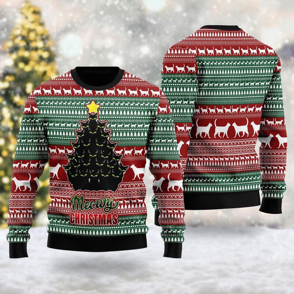 Merry Catmas 3D Ugly Christmas Sweater