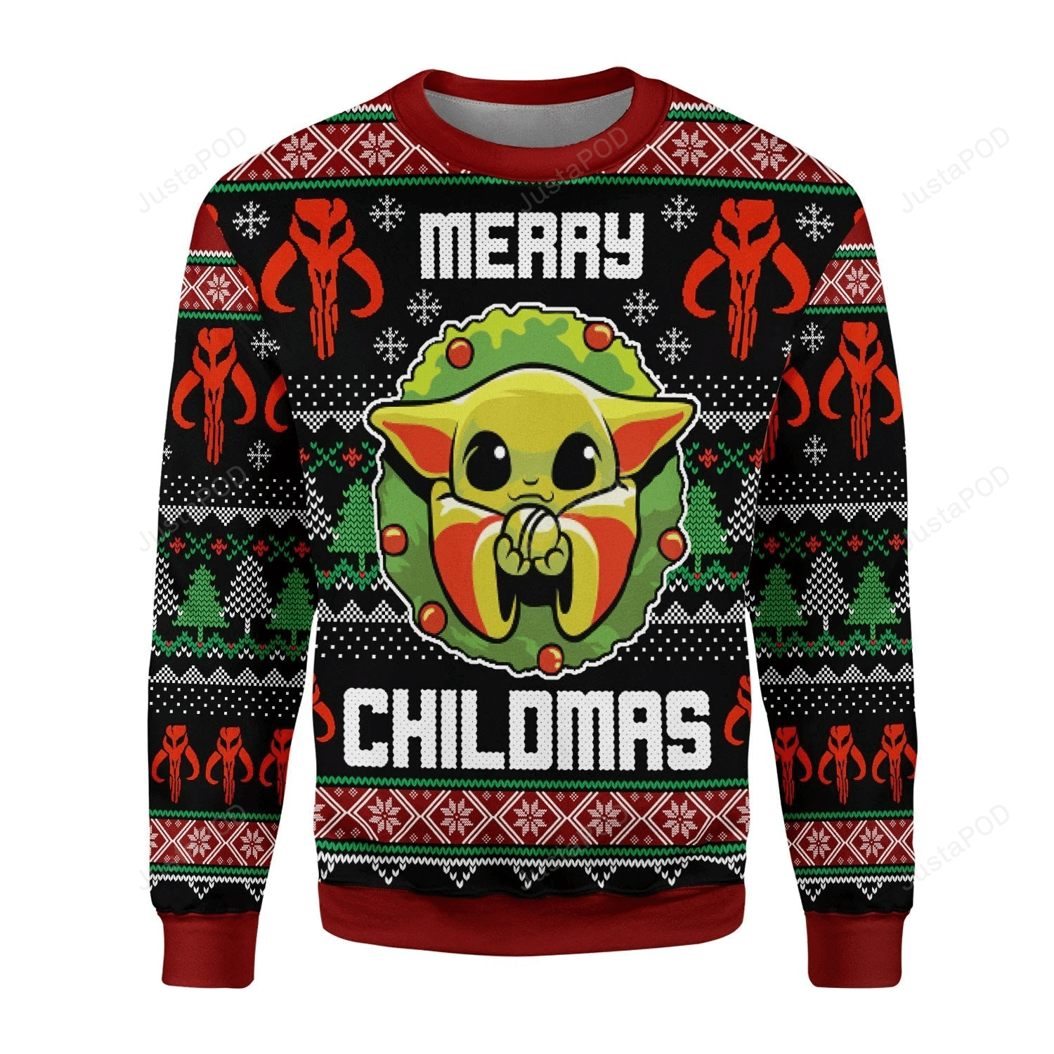 Merry Chilma Ugly Christmas Sweater Adult 3D Funny Matching for family