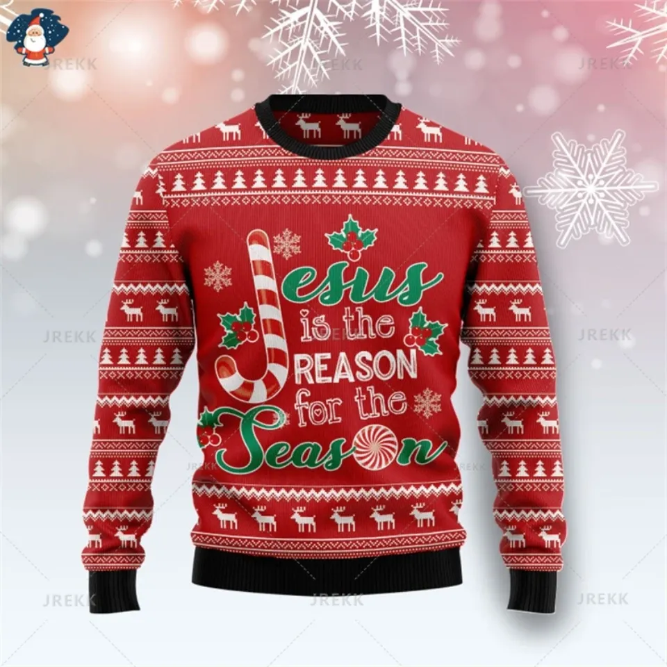Merry Christmas 3D Printed Sweatshirts Funny Streetwear Ugly Christmas Sweater - Image 15