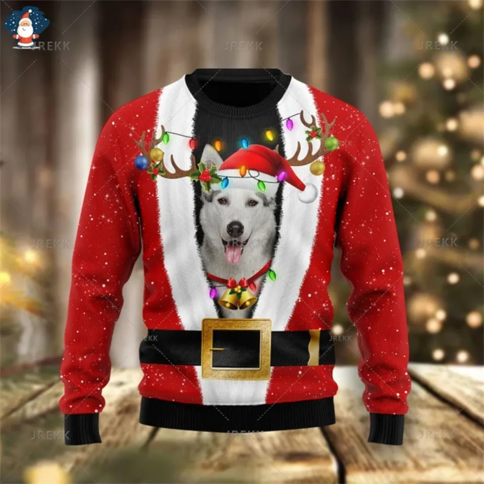 Merry Christmas 3D Printed Sweatshirts Funny Streetwear Ugly Christmas Sweater - Image 12