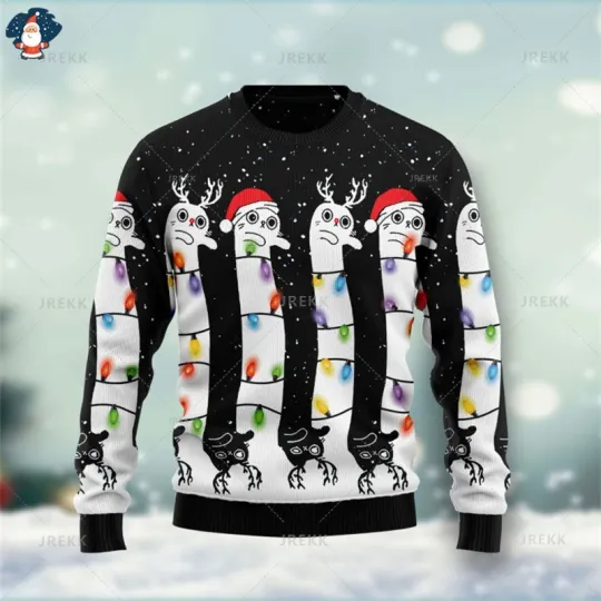 Merry Christmas 3D Printed Sweatshirts Funny Streetwear Ugly Christmas Sweater - Image 28
