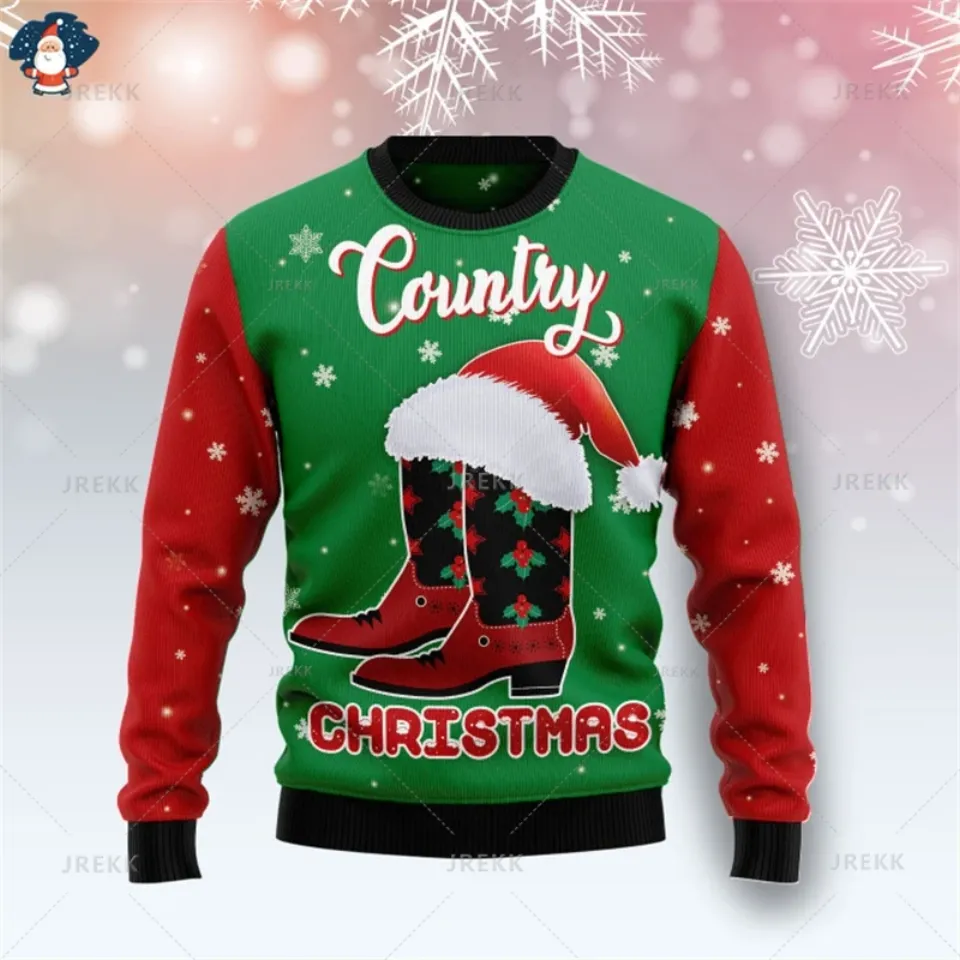 Merry Christmas 3D Printed Sweatshirts Funny Streetwear Ugly Christmas Sweater - Image 8