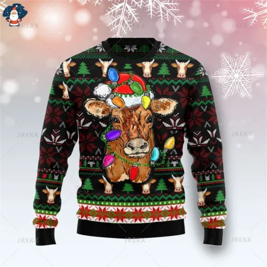 Merry Christmas 3D Printed Sweatshirts Funny Streetwear Ugly Christmas Sweater - Image 31