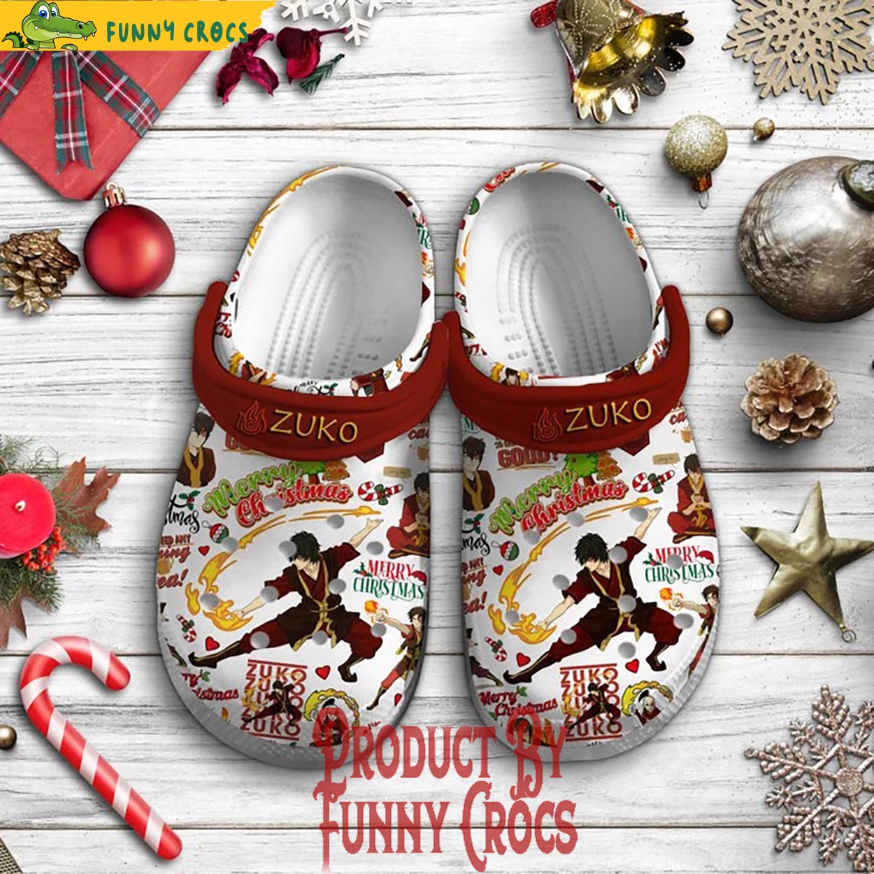 Merry Christmas Avatar The Last Airbender TV Series Crocs Crocband Clogs Shoes Comfortable For Men Women and Kids