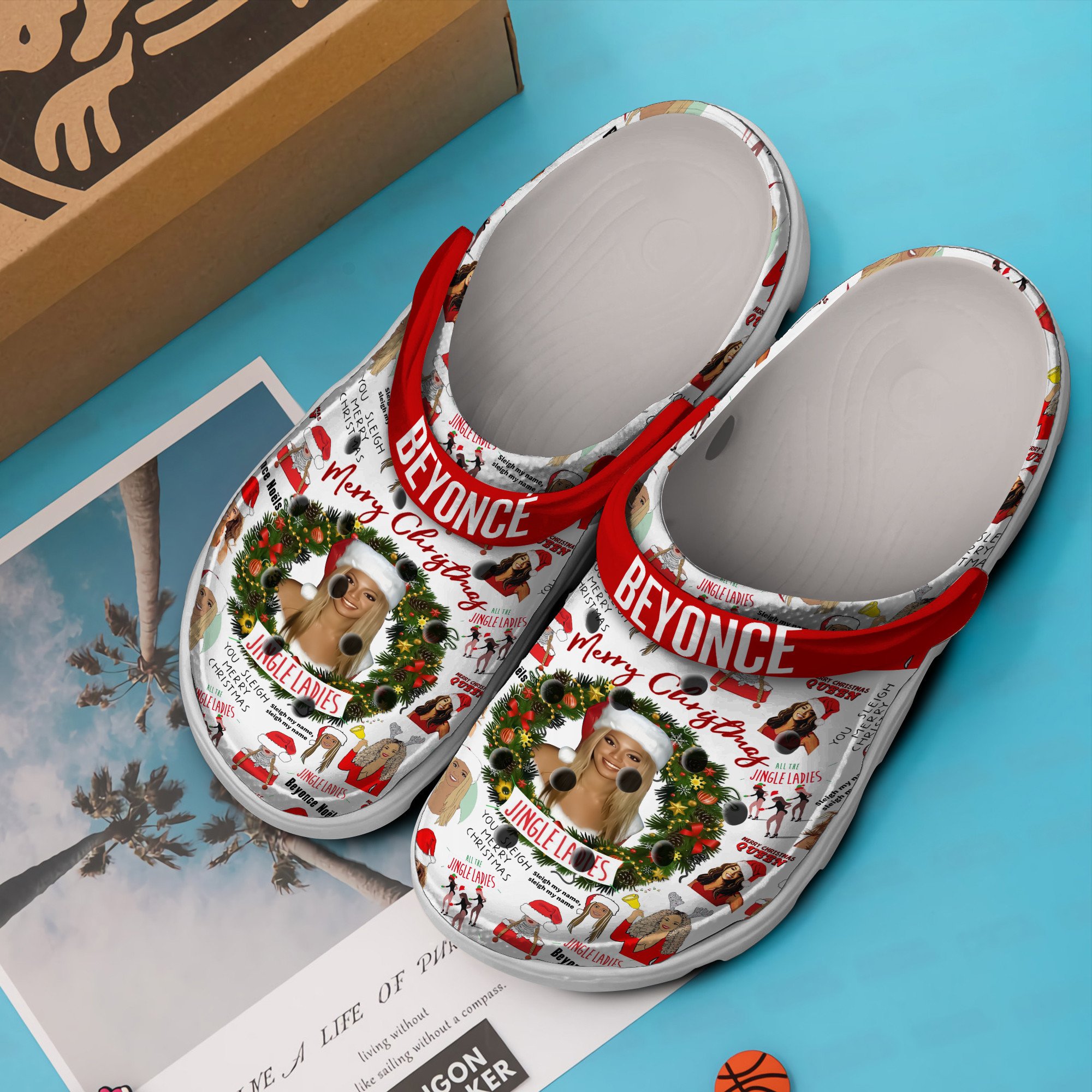 Merry Christmas Beyonce Music Crocs Crocband Clogs Shoes Comfortable For Men Women and Kids - Image 2