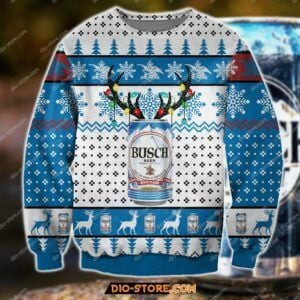 Merry Christmas Busch Beer Ugly Christmas Sweater Adult 3D Funny Matching for family