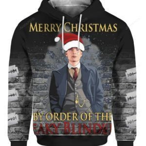 Merry Christmas By Order Of The Peaky Blinders 3D Ugly Christmas Sweater Adult 3D Funny Matching for family