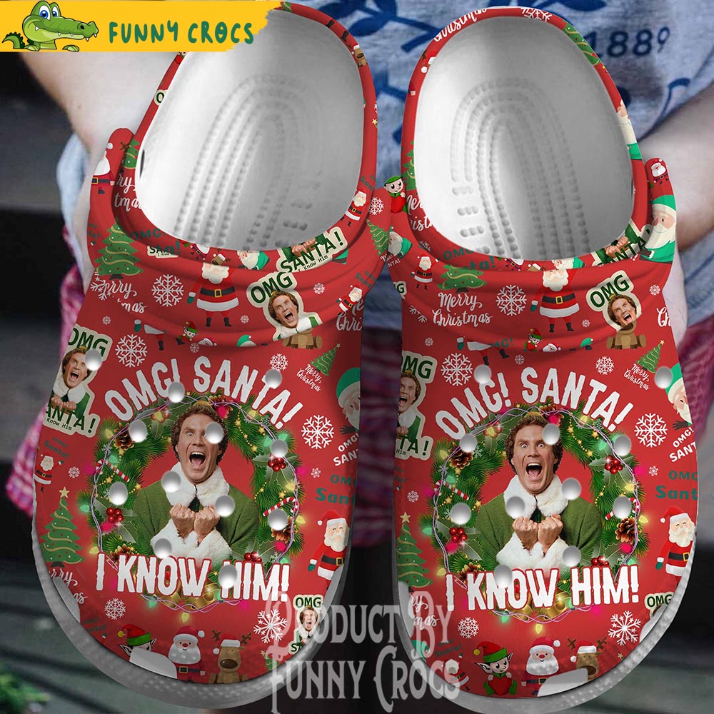 Merry Christmas Elf Movie Crocs Crocband Clogs Shoes Comfortable For Men Women and Kids