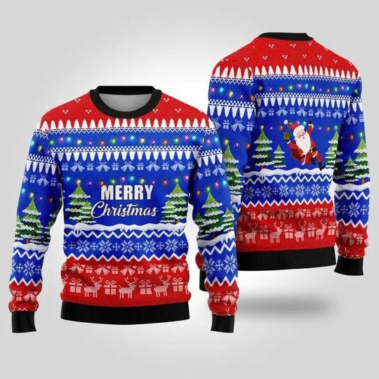 Merry Christmas Festive Lights Sweater, Festive Christmas Lights, Merry Christmas Holiday - Image 4
