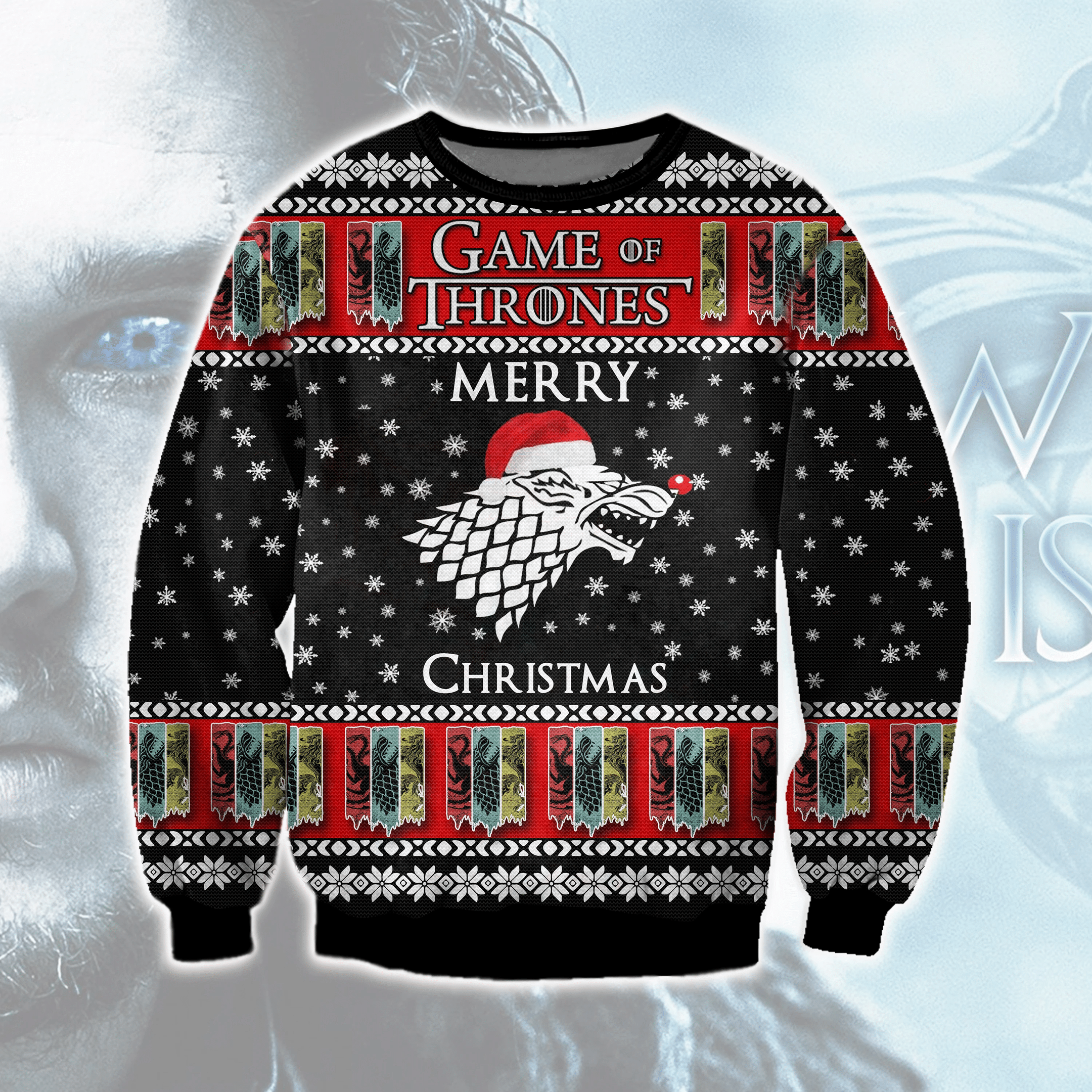 Merry Christmas Game Of Thrones Ugly Christmas Sweater Adult 3D Funny Matching for family