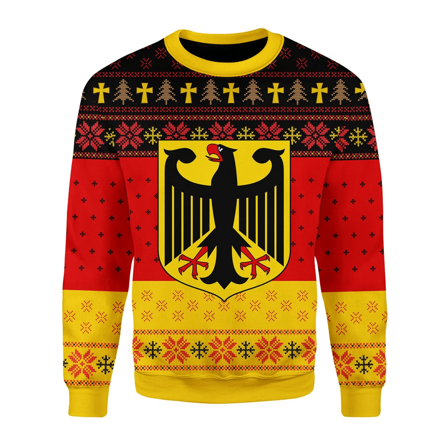 Merry Christmas Gearhomies Berlin Coat Of Arms Ugly Christmas Sweater Adult 3D Funny Matching for family - Image 2