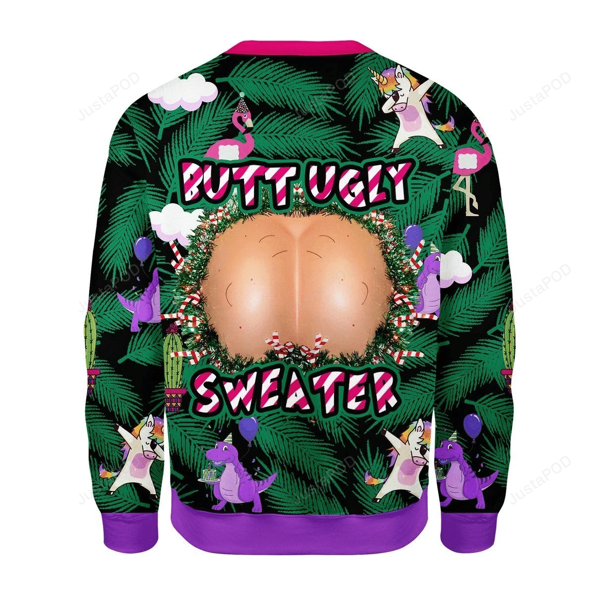 Merry Christmas Gearhomies Butt Ugly Christmas Sweater Adult 3D Funny Matching for family