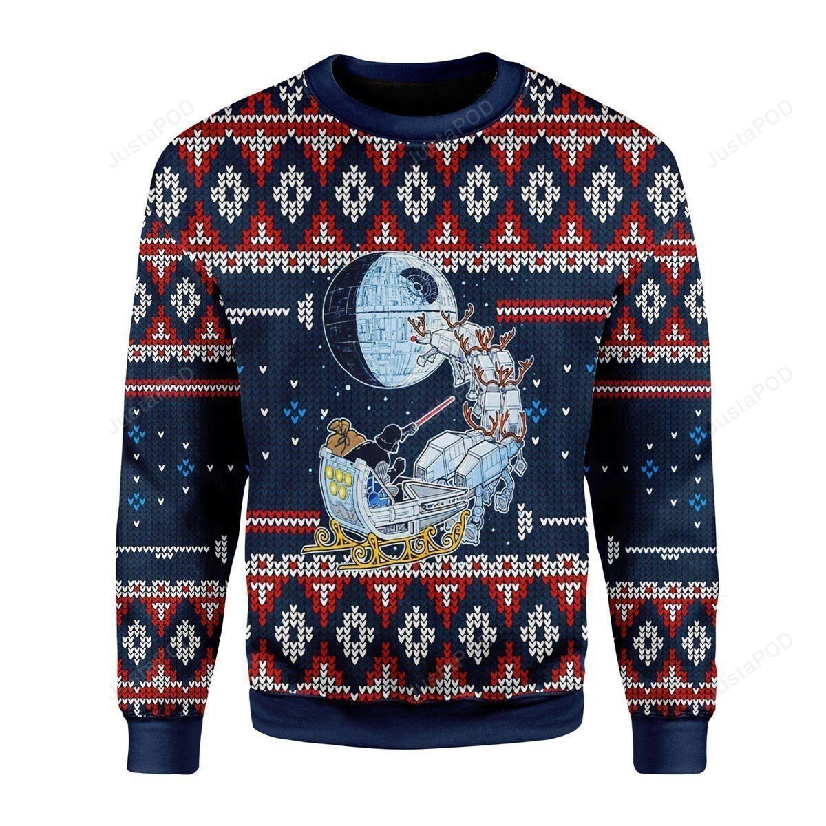 Merry Christmas Gearhomies Darth Satnta Ugly Christmas Sweater Adult 3D Funny Matching for family - Image 2
